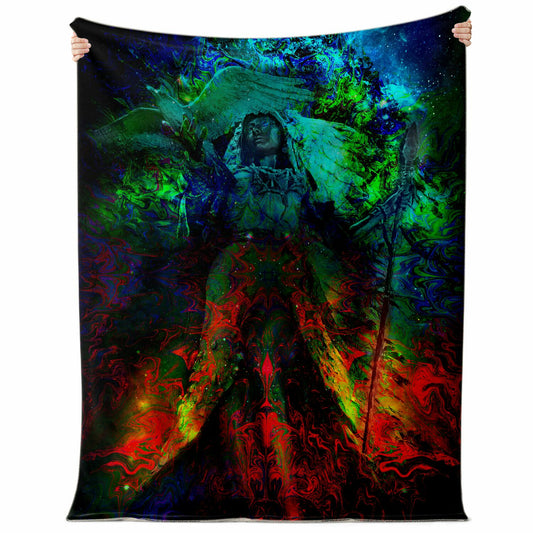 Cosmic Eagle Spirit Blanket