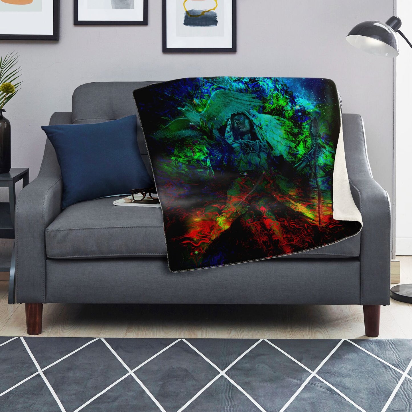 Cosmic Eagle Spirit Blanket
