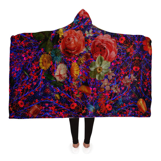 Serenade to Blooms Hooded Blanket