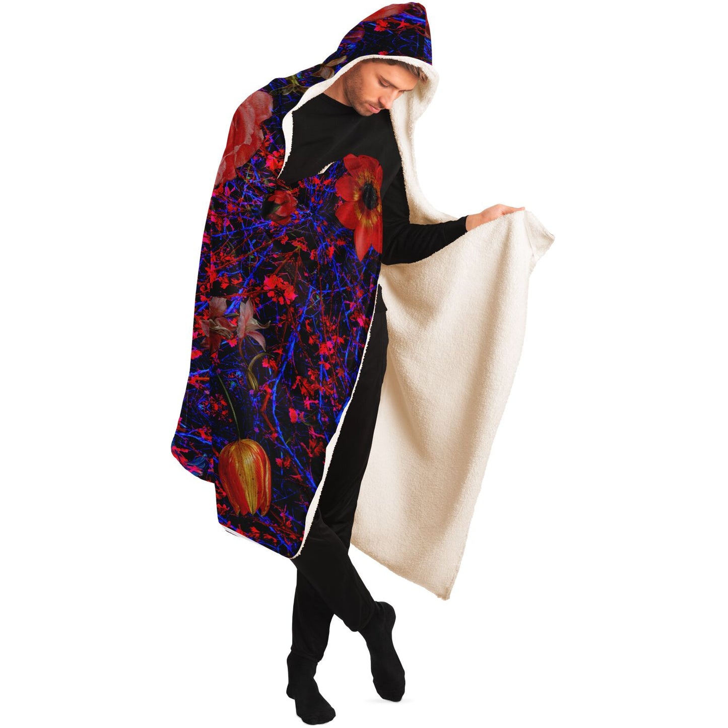 Serenade to Blooms Hooded Blanket