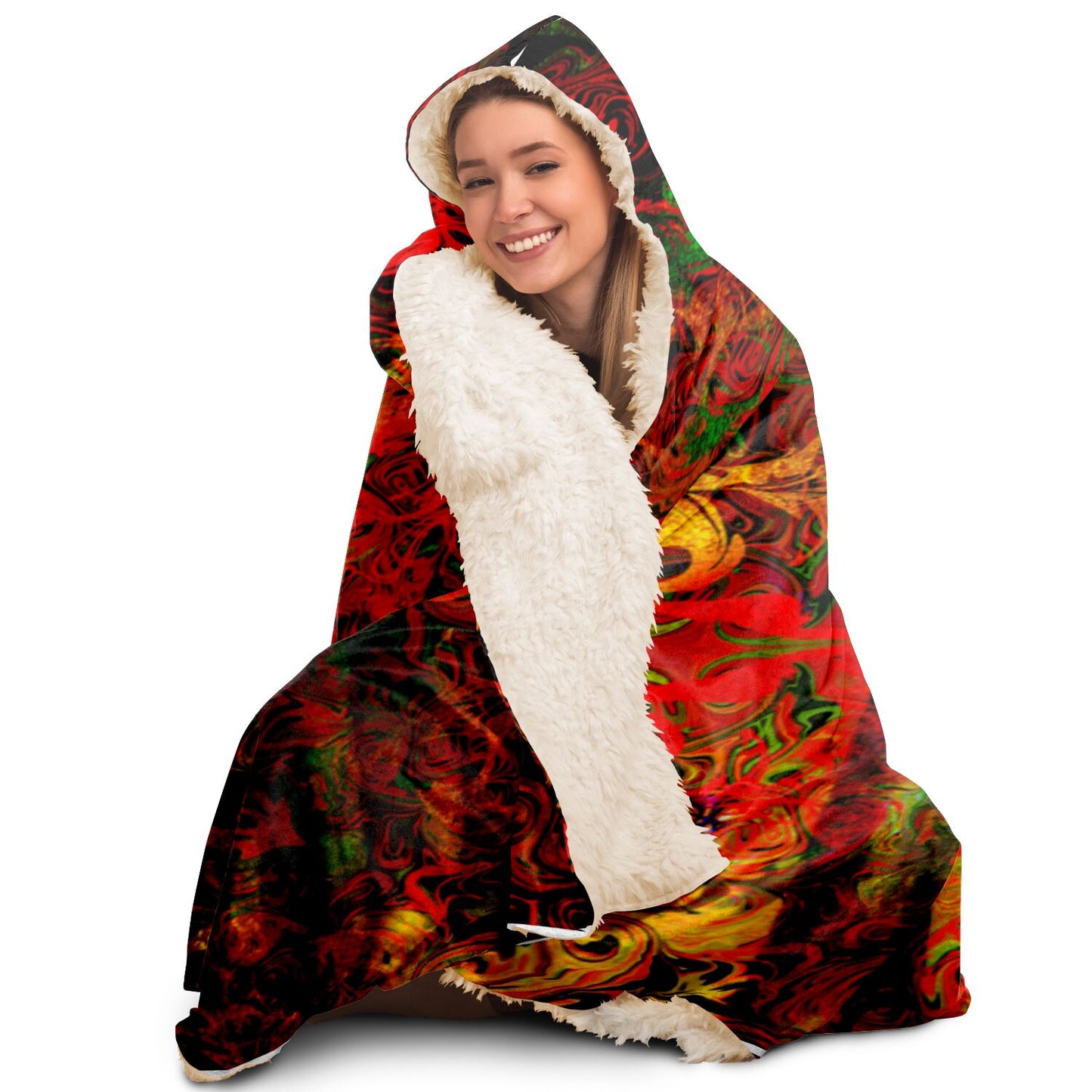 Buddha en Bloom Hooded Blanket