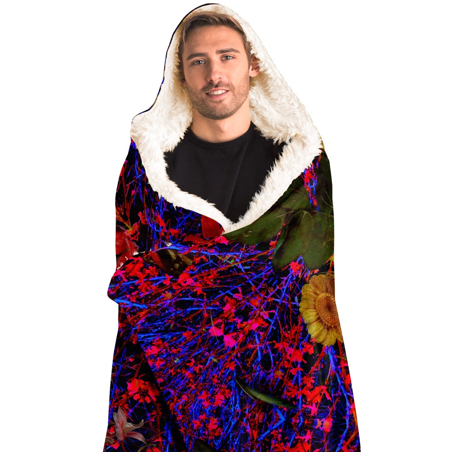 Serenade to Blooms Hooded Blanket