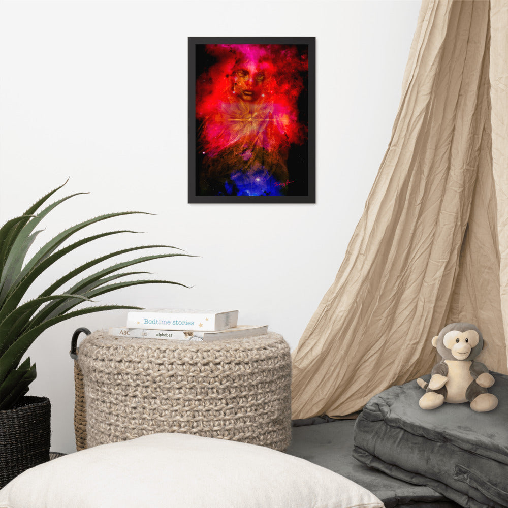 Cosmic Priestess framed photo paper poster
