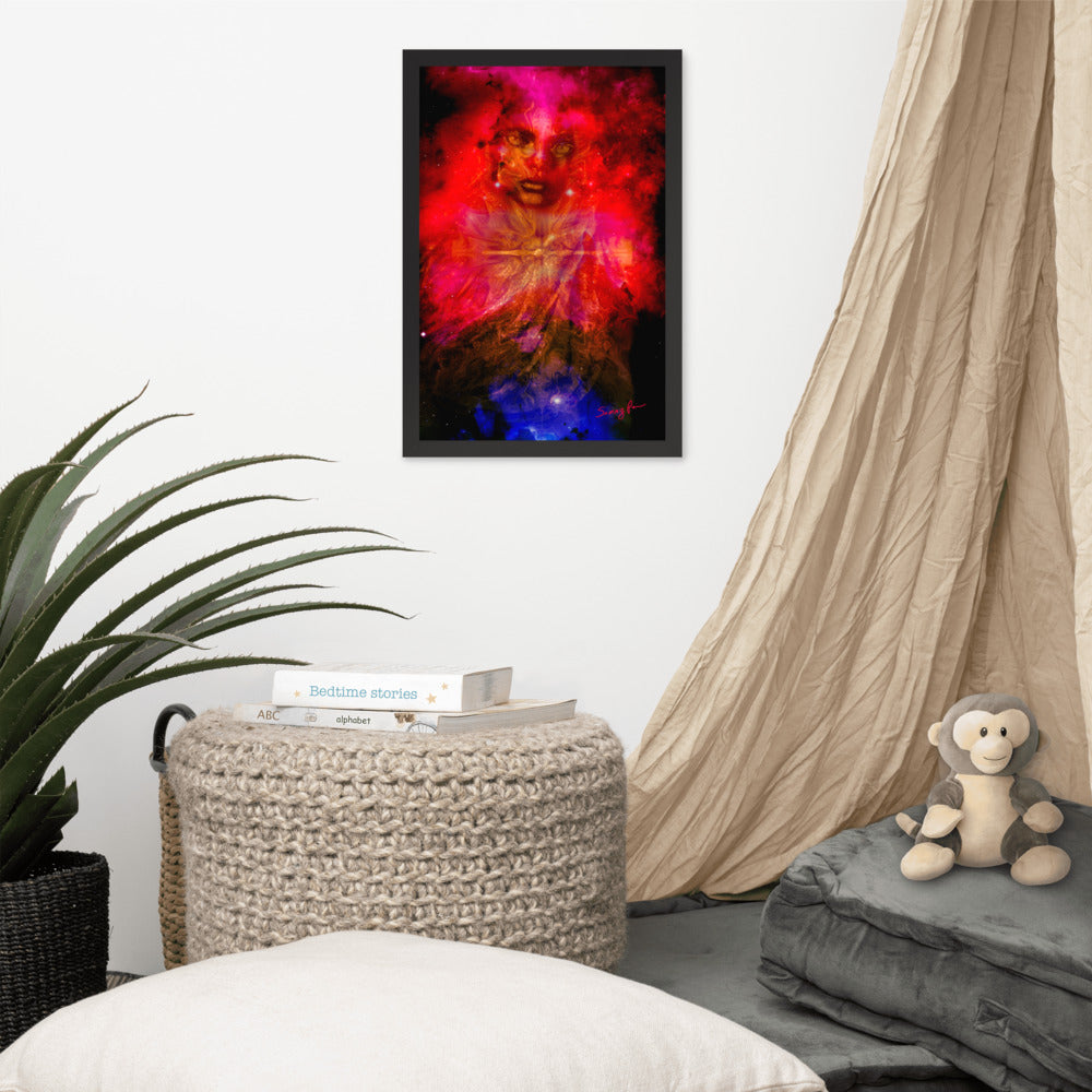 Cosmic Priestess framed photo paper poster