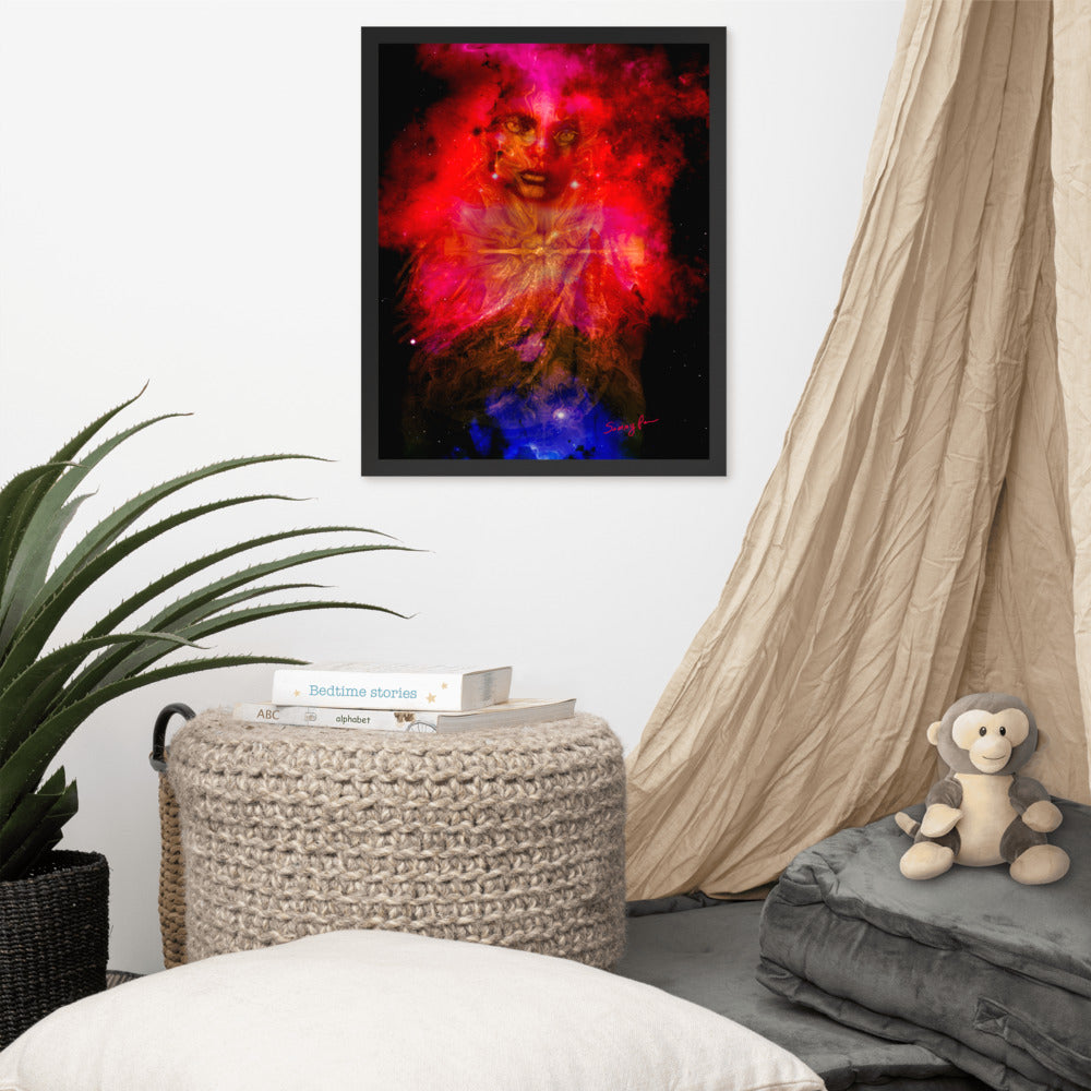 Cosmic Priestess framed photo paper poster