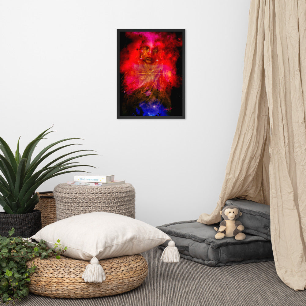 Cosmic Priestess framed photo paper poster
