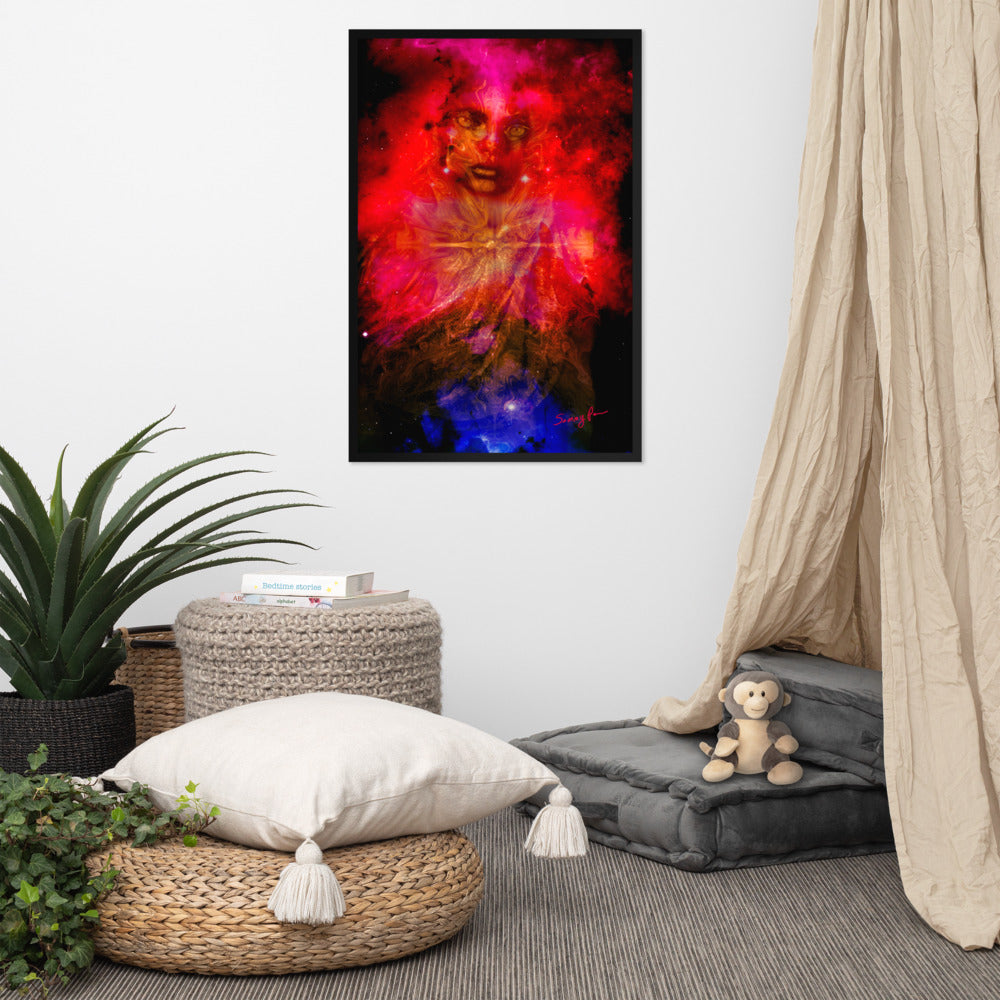 Cosmic Priestess framed photo paper poster
