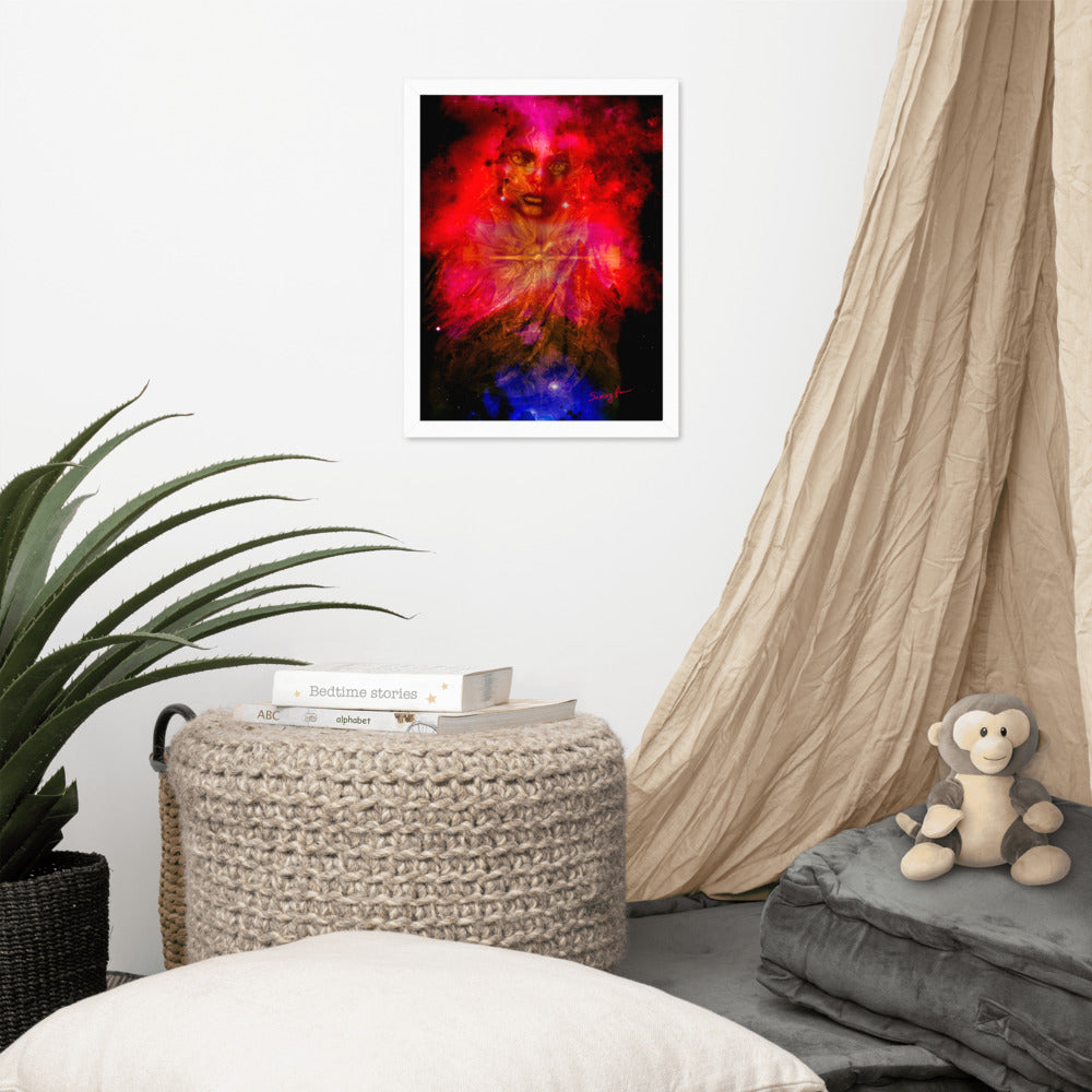 Cosmic Priestess framed photo paper poster