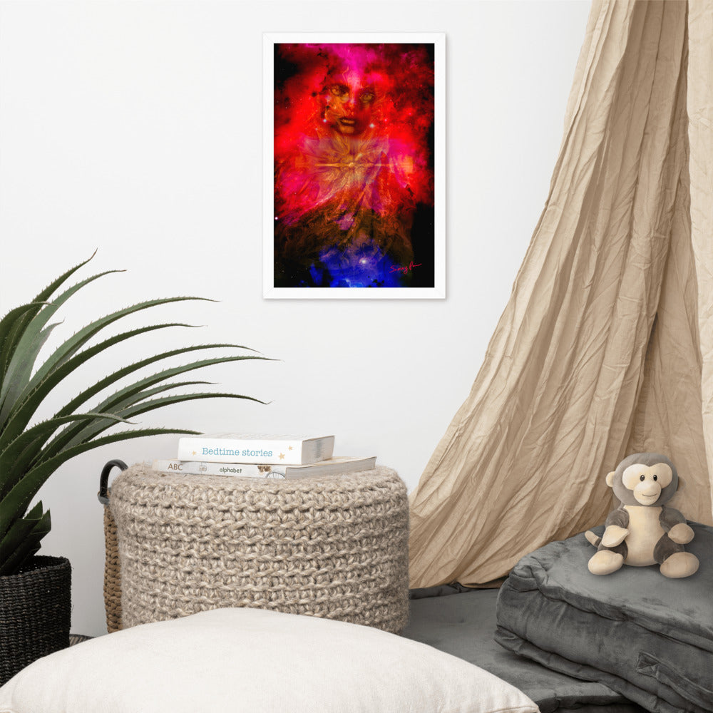 Cosmic Priestess framed photo paper poster