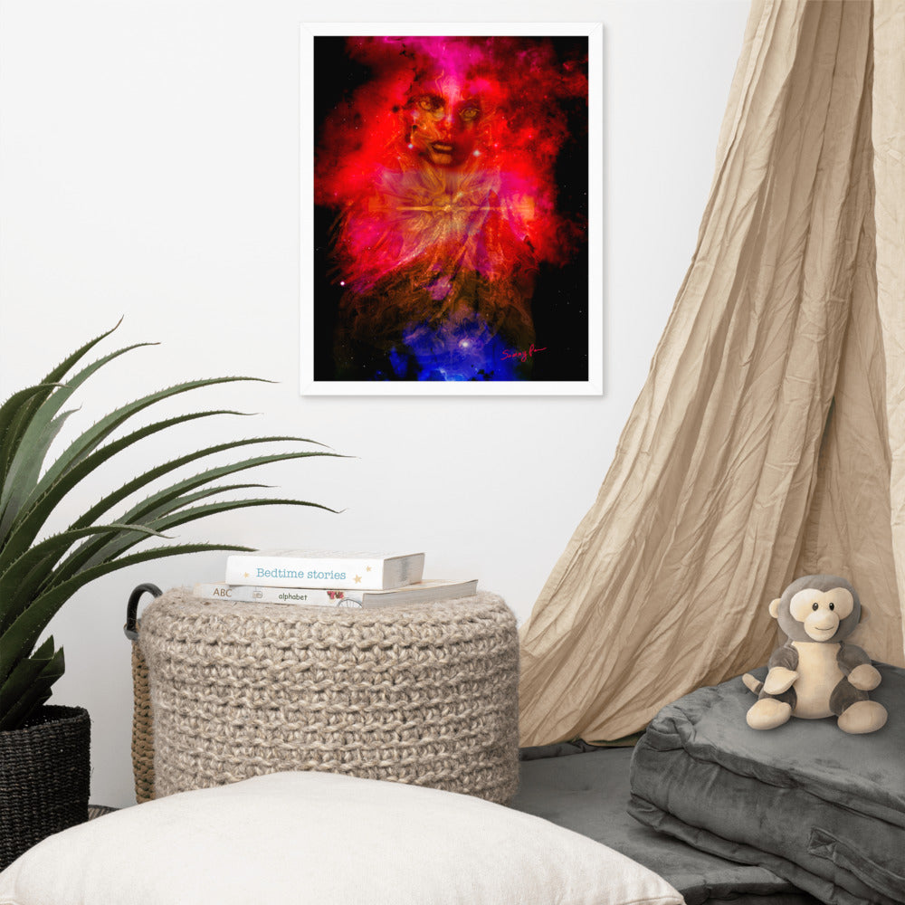 Cosmic Priestess framed photo paper poster