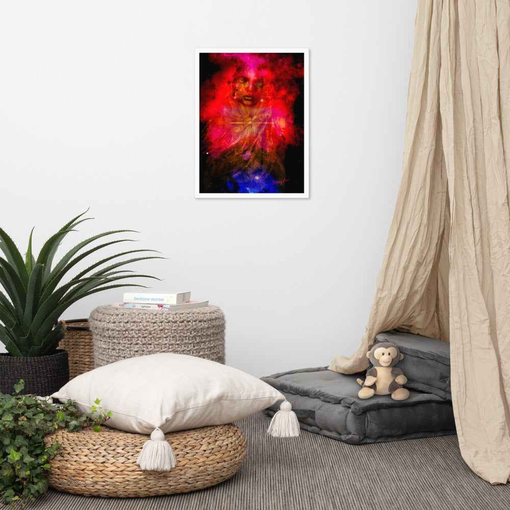 Cosmic Priestess framed photo paper poster