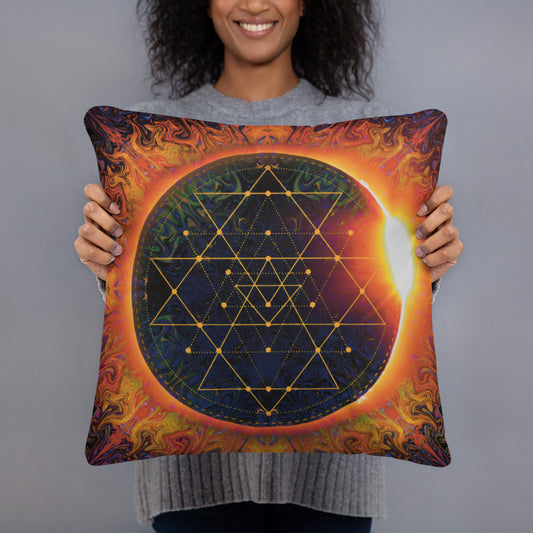 Sri Yantra Cosmic Portal Basic Pillow