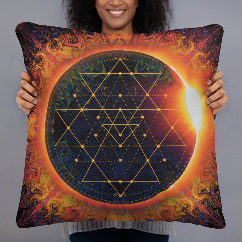 Sri Yantra Cosmic Portal Basic Pillow