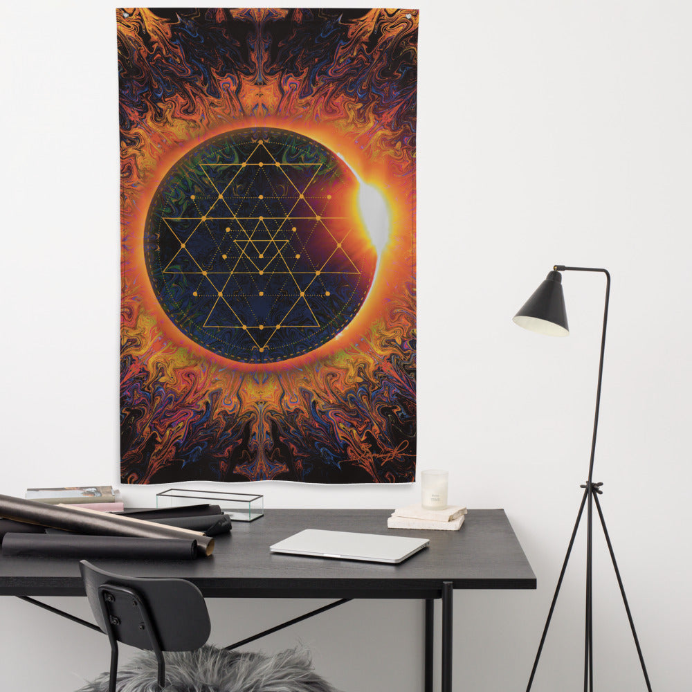 Sri Yantra Cosmic Portal Flag