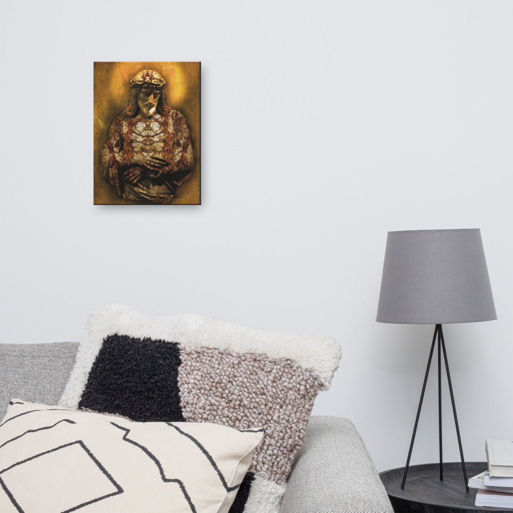 Gilded Jesus canvas