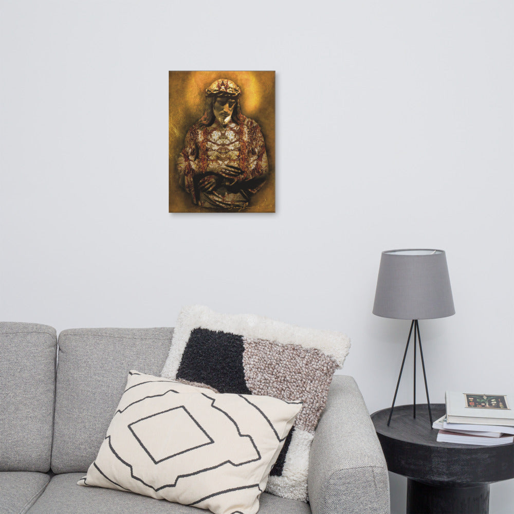 Gilded Jesus canvas