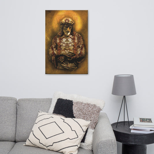 Gilded Jesus canvas