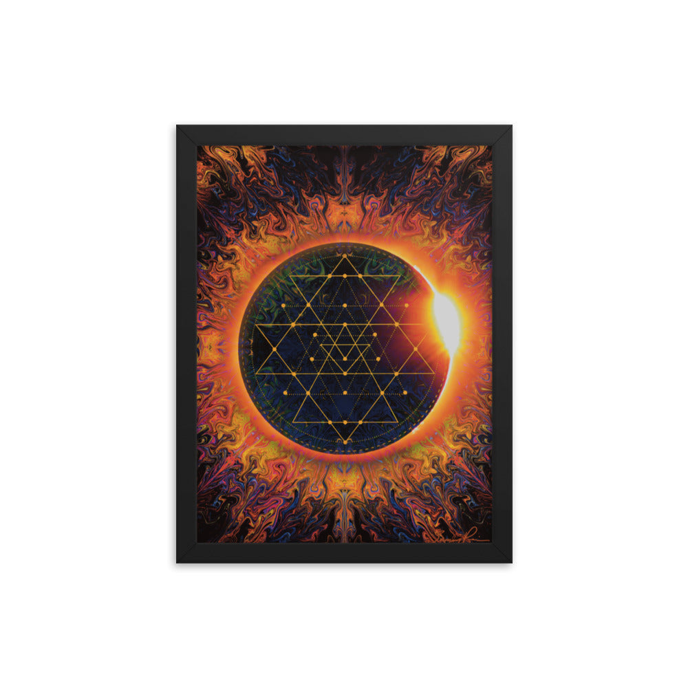 Sri Yantra Cosmic Portal framed poster