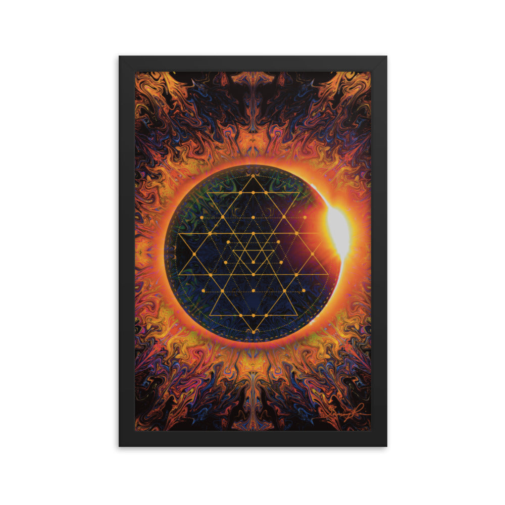 Sri Yantra Cosmic Portal framed poster