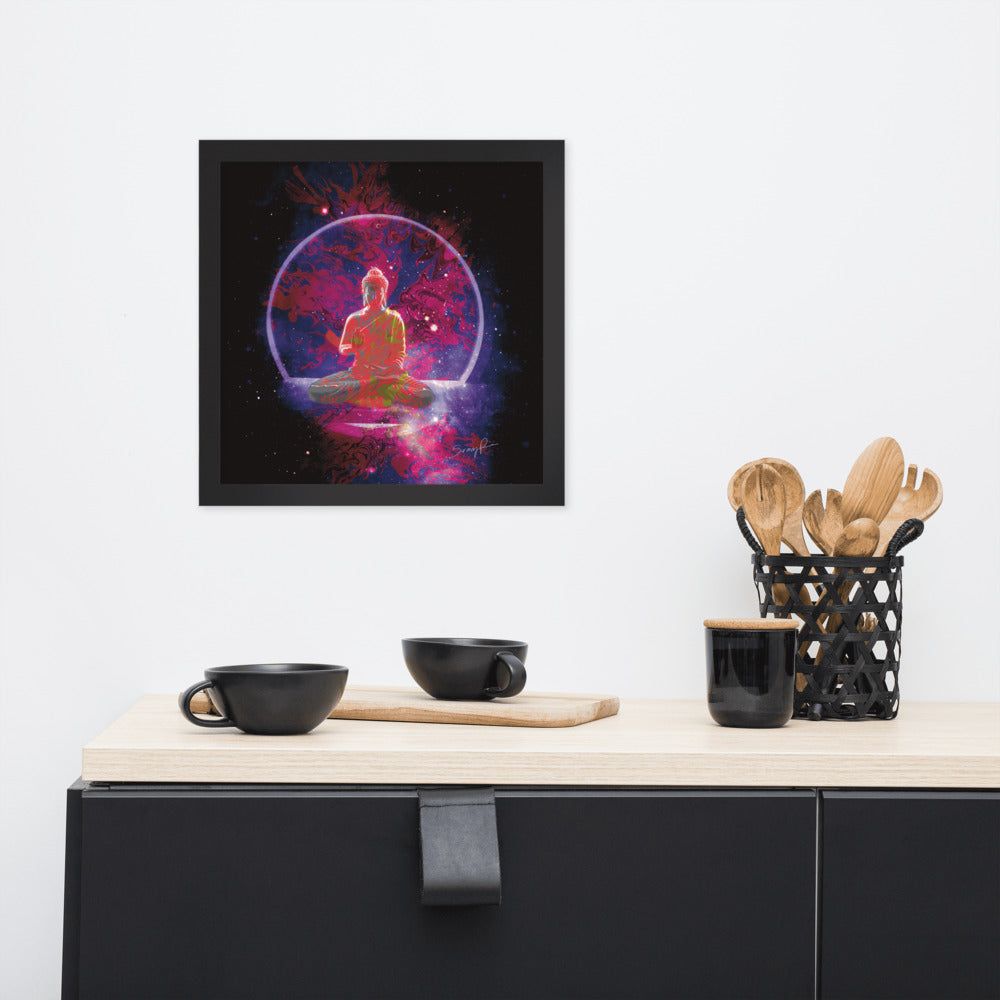 Vitarka Buddha framed photo paper poster