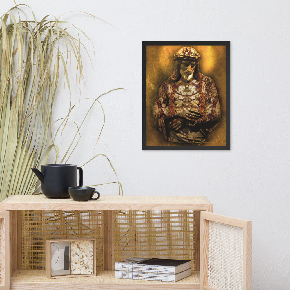 Gilded Jesus framed poster