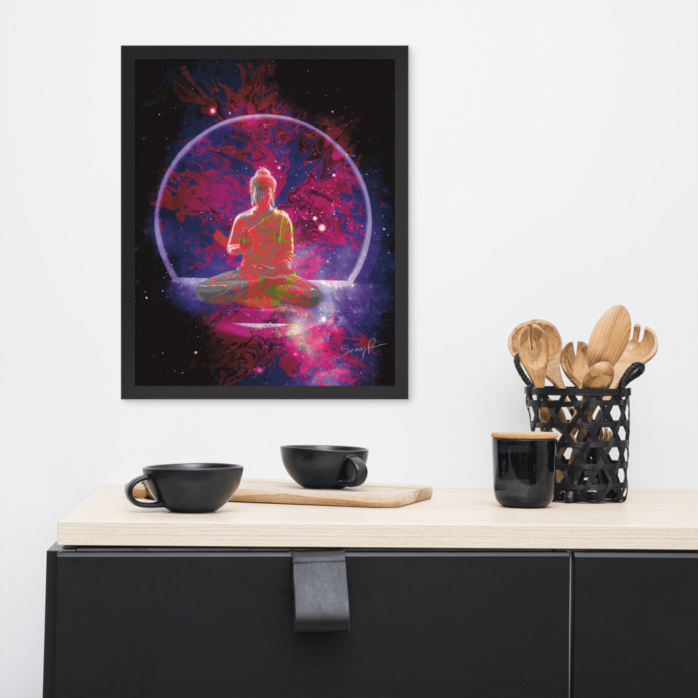 Vitarka Buddha framed photo paper poster