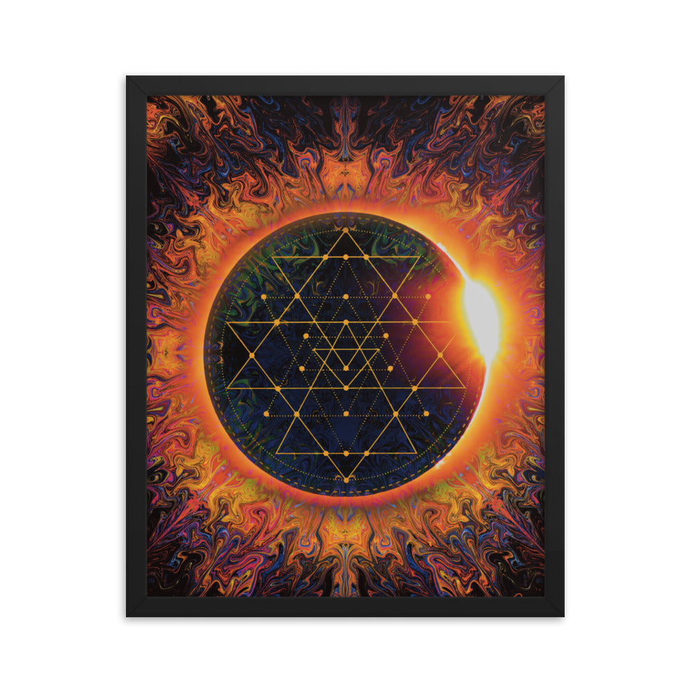 Sri Yantra Cosmic Portal framed poster