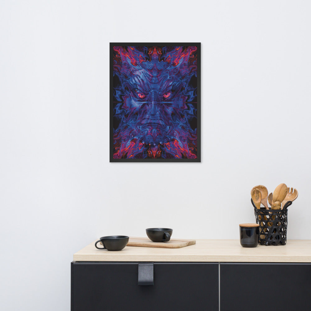 Cosmic Portal Guardian Framed Poster