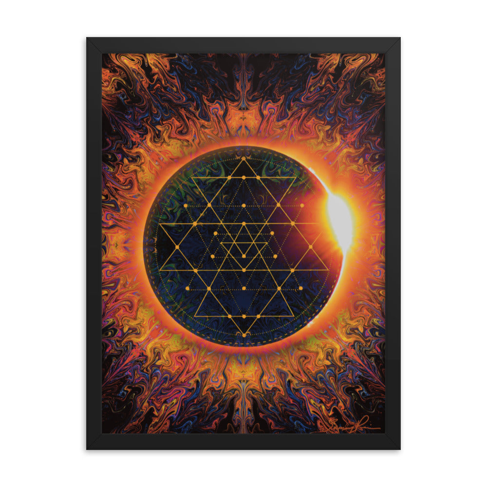 Sri Yantra Cosmic Portal framed poster