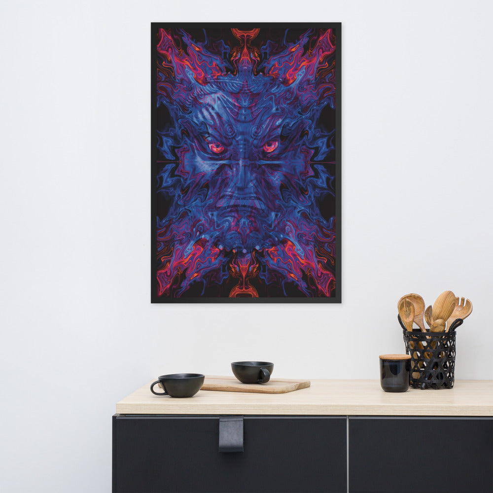 Cosmic Portal Guardian Framed Poster