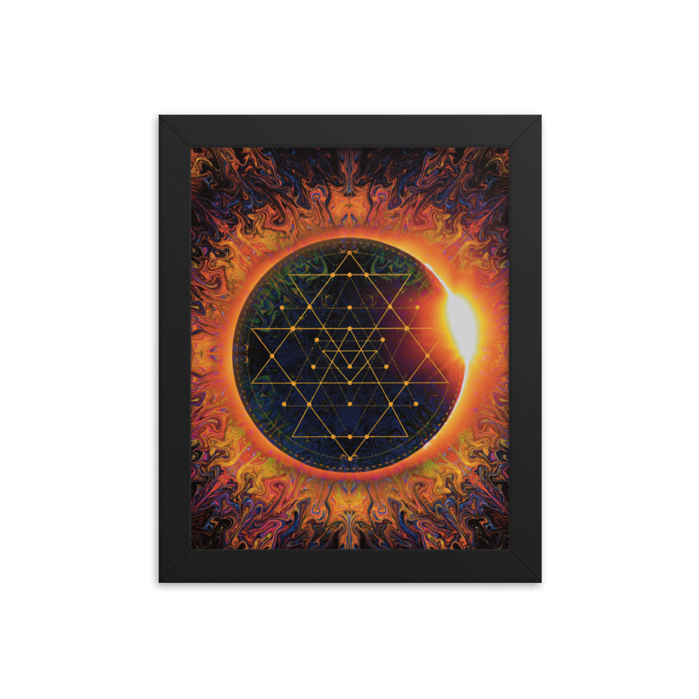 Sri Yantra Cosmic Portal framed poster