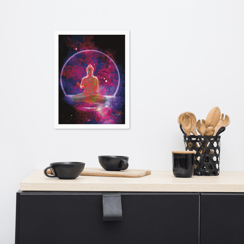 Vitarka Buddha framed photo paper poster