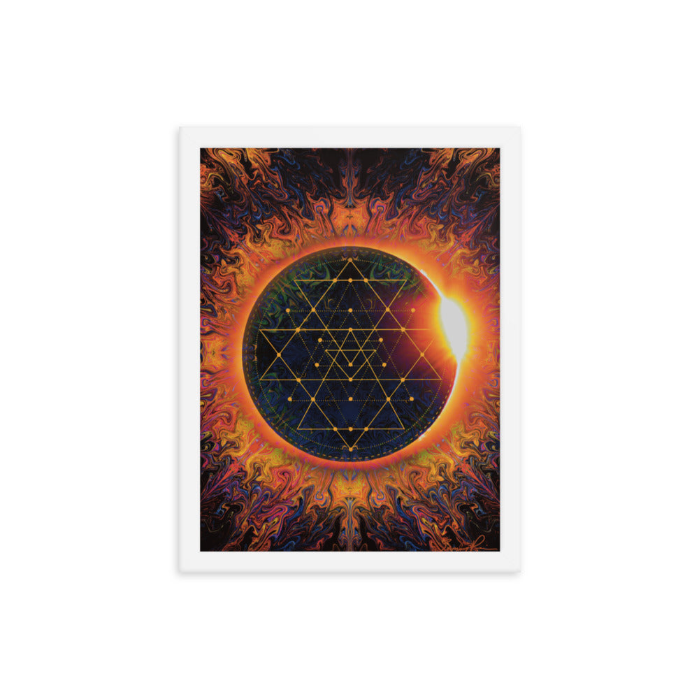 Sri Yantra Cosmic Portal framed poster