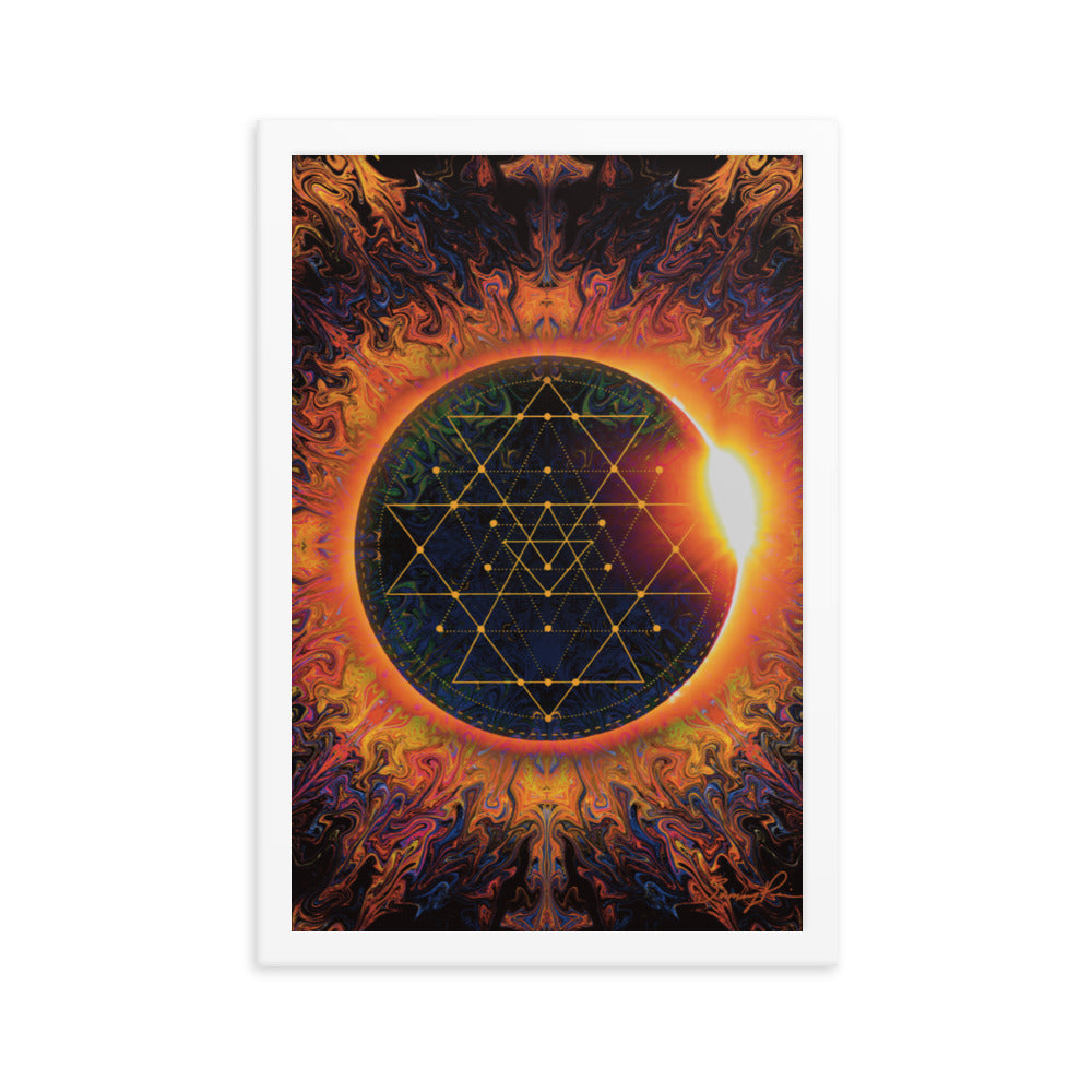 Sri Yantra Cosmic Portal framed poster