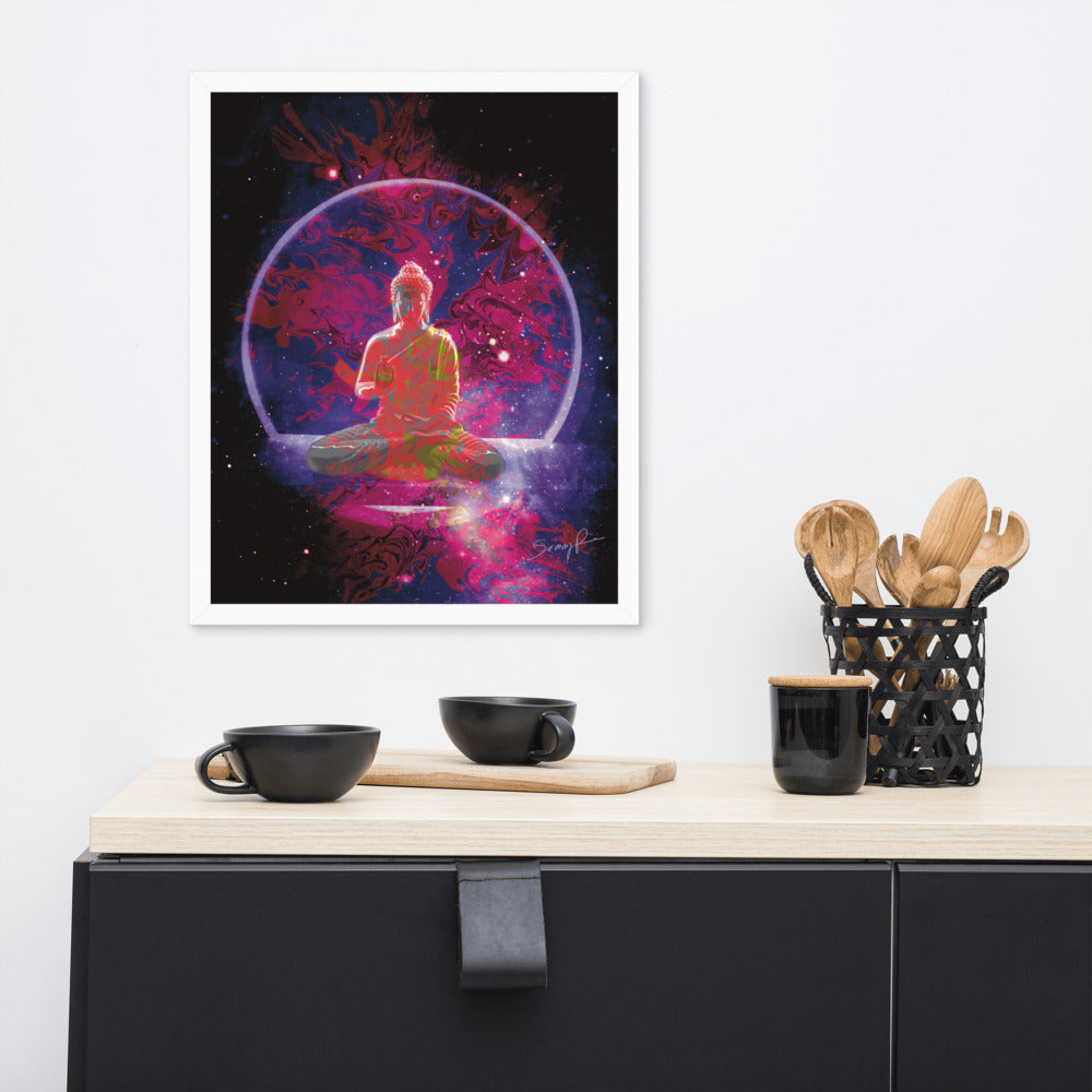 Vitarka Buddha framed photo paper poster