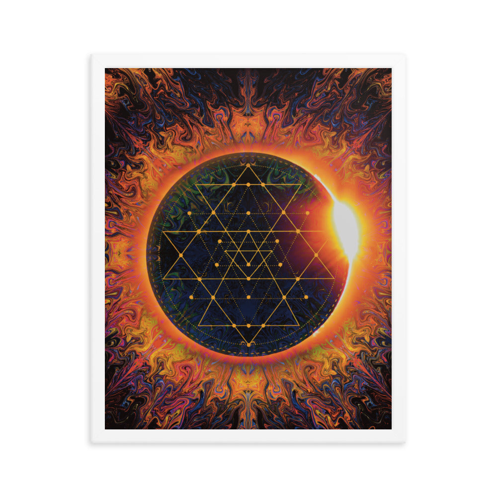 Sri Yantra Cosmic Portal framed poster