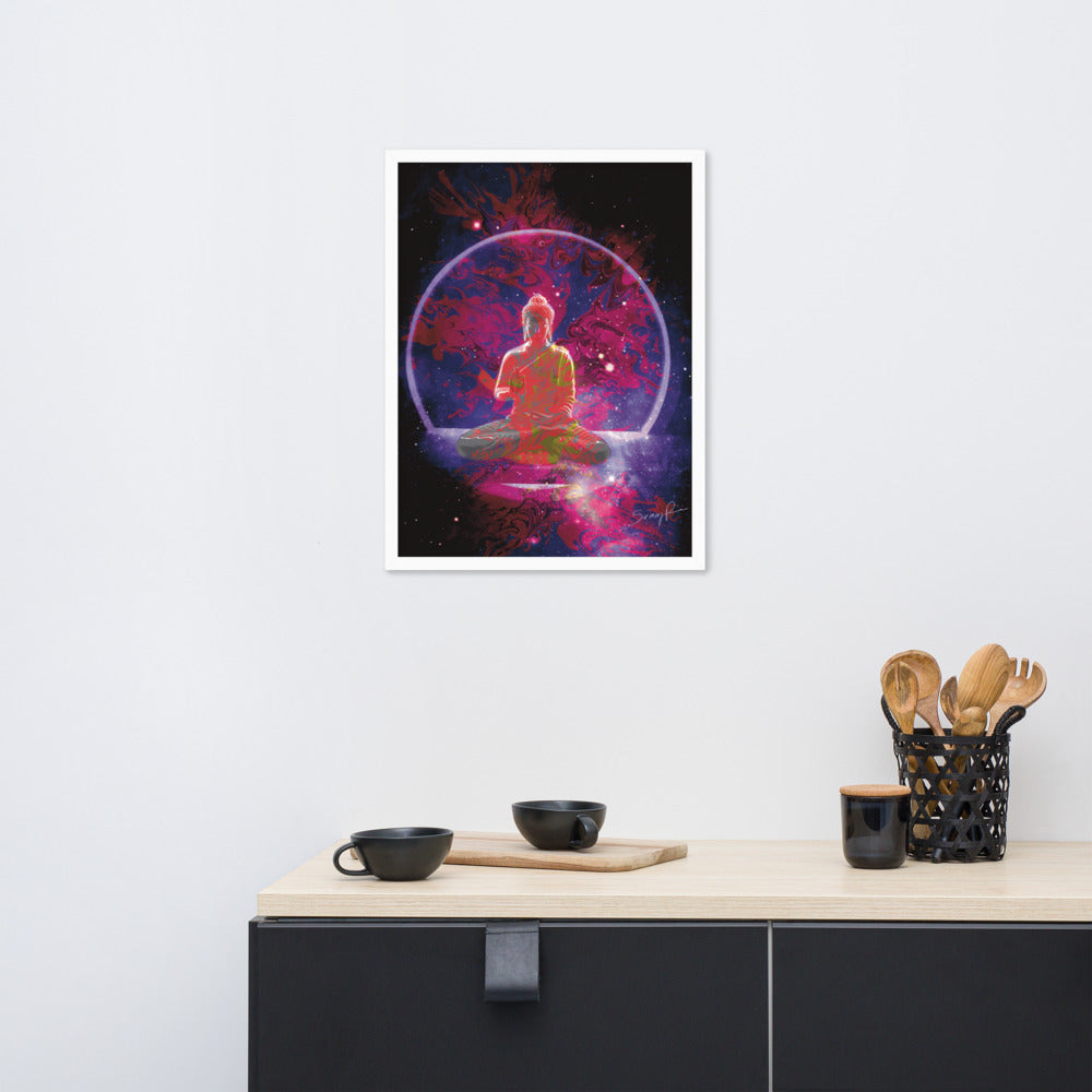 Vitarka Buddha framed photo paper poster