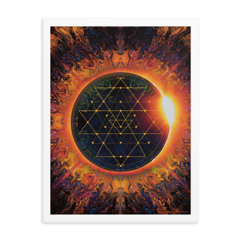 Sri Yantra Cosmic Portal framed poster