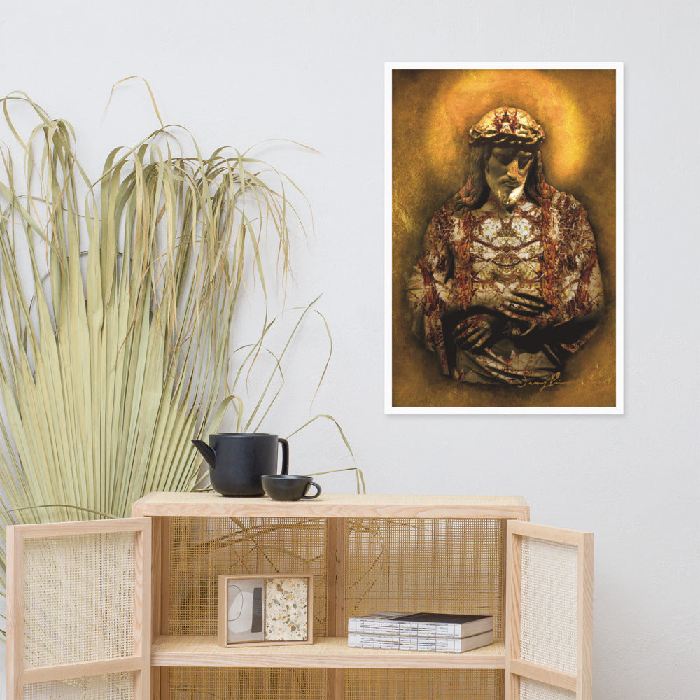 Gilded Jesus framed poster