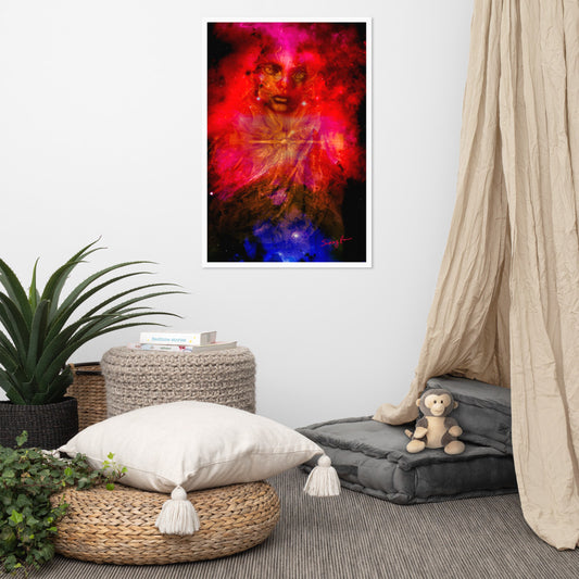 Cosmic Priestess framed photo paper poster
