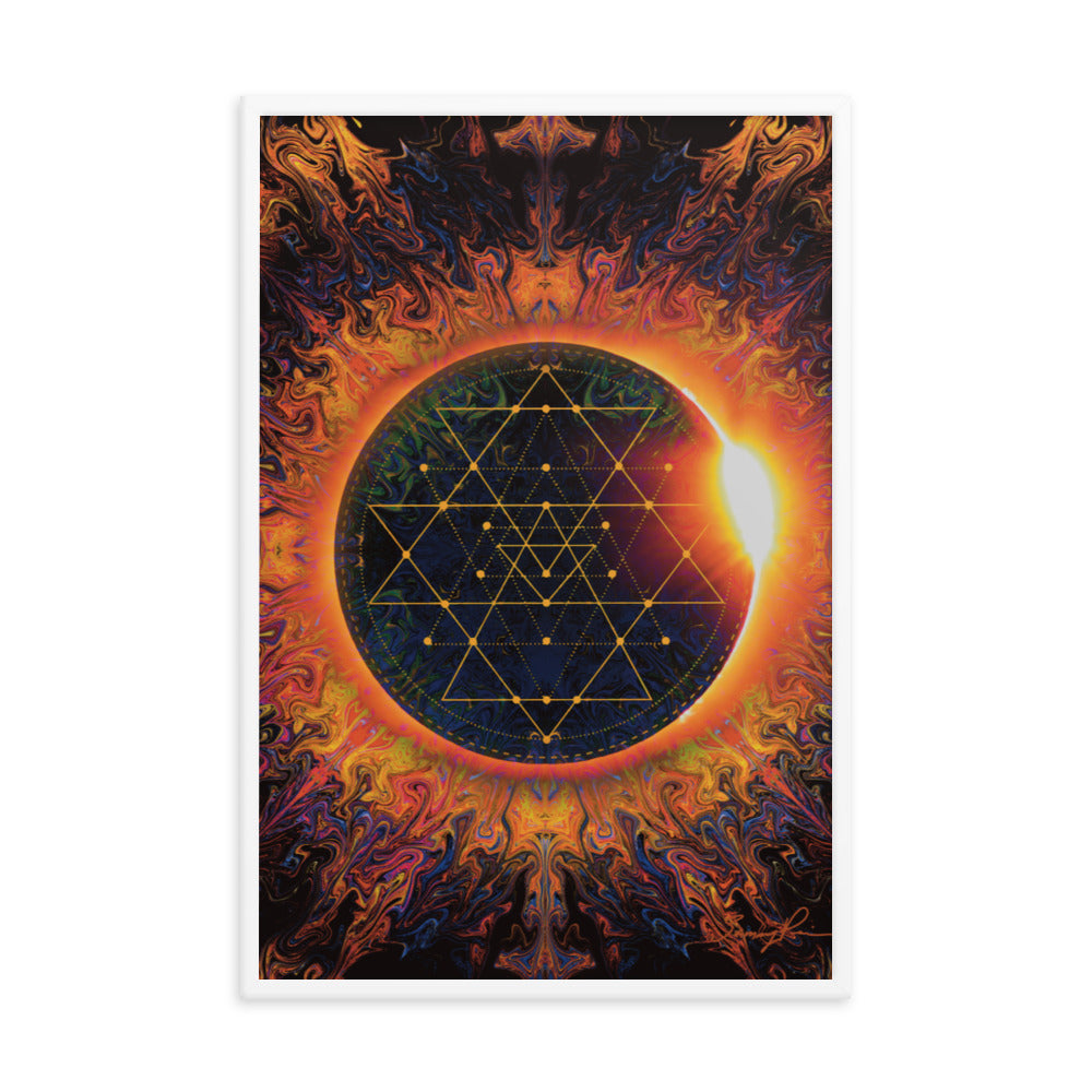 Sri Yantra Cosmic Portal framed poster