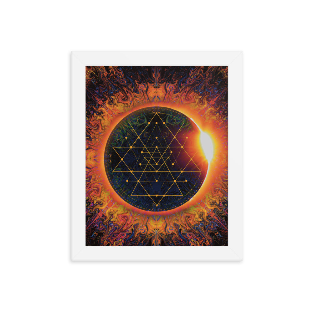 Sri Yantra Cosmic Portal framed poster